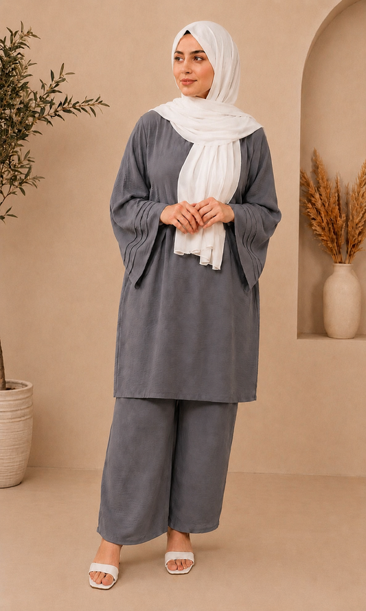 Medium Length Cord Set-Purple Grey