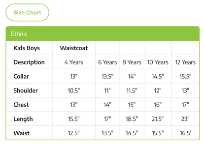 Green-Kids waistcoat 1pc-Gul Ahmed
