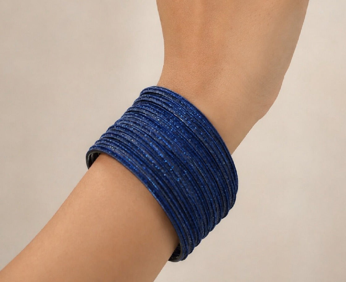 Size:2.6 DarkBlue Moonlight Bangles set