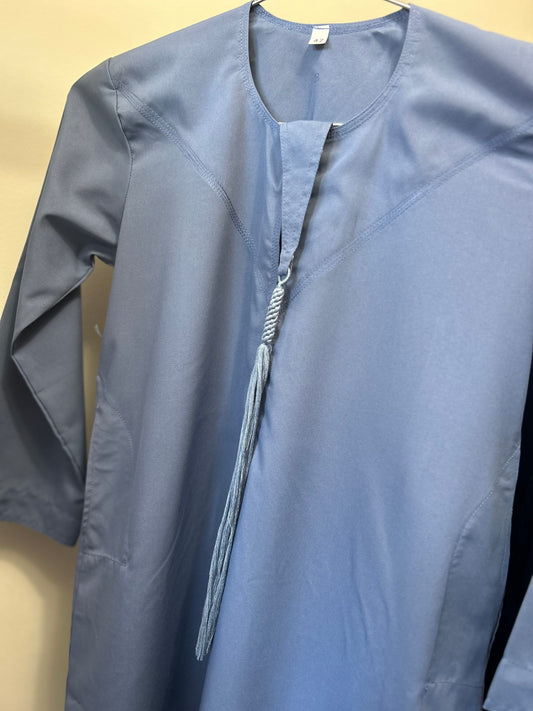 Grey Blue-Kids Thobes-Emirati Style
