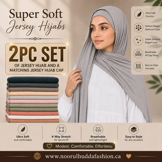 Jersey Hijab W/Matching Hijab Cap