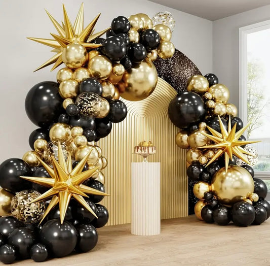 Black and Gold Balloons