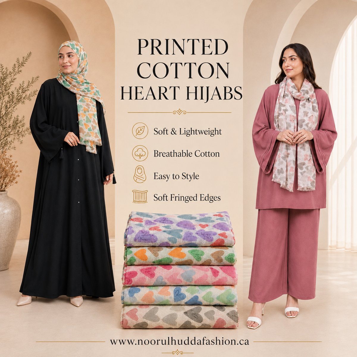 12- Printed Cotton Hijabs