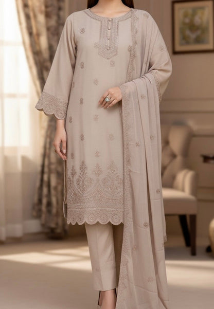 Noor’s-Festive Kameez Shalwar-Beige