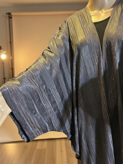 Noor’s-Grey Fancy Abaya set-2pc