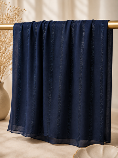 Chiffon Hijabs with Simmer Lines