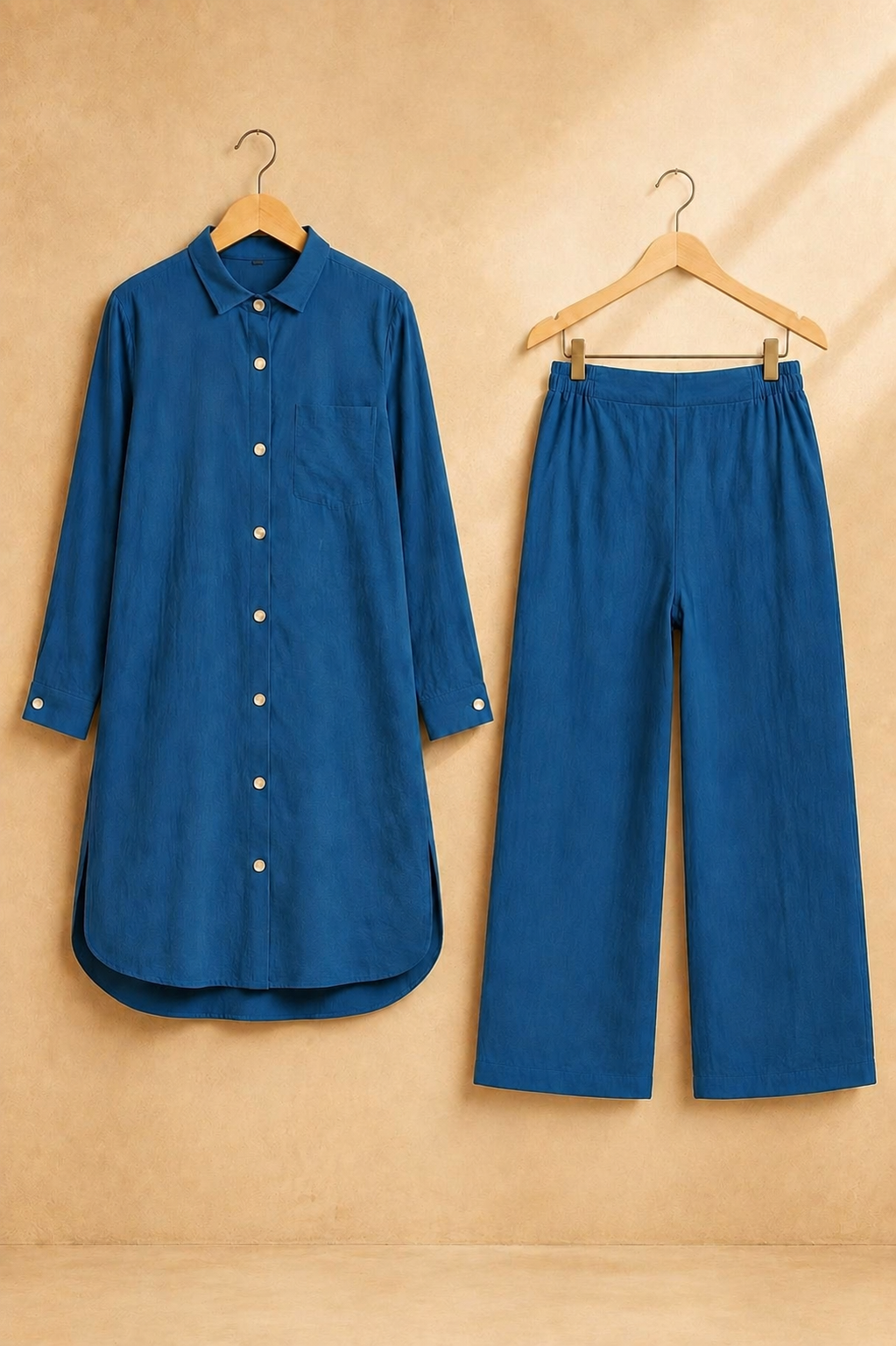 Medium Length W/Buttons-Royal Blue