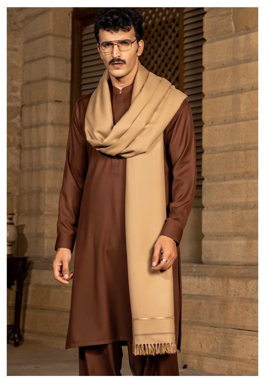 Camel Brown-Gent’s Shawl-Brand: M.T.J