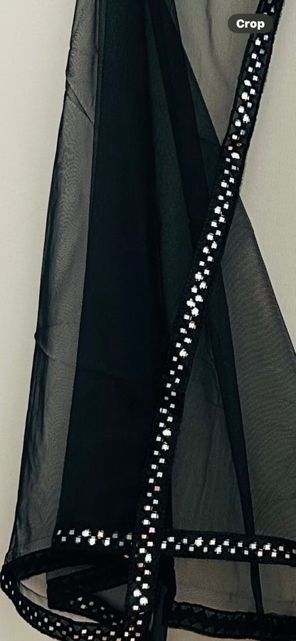 Black Soft Net-Duppata