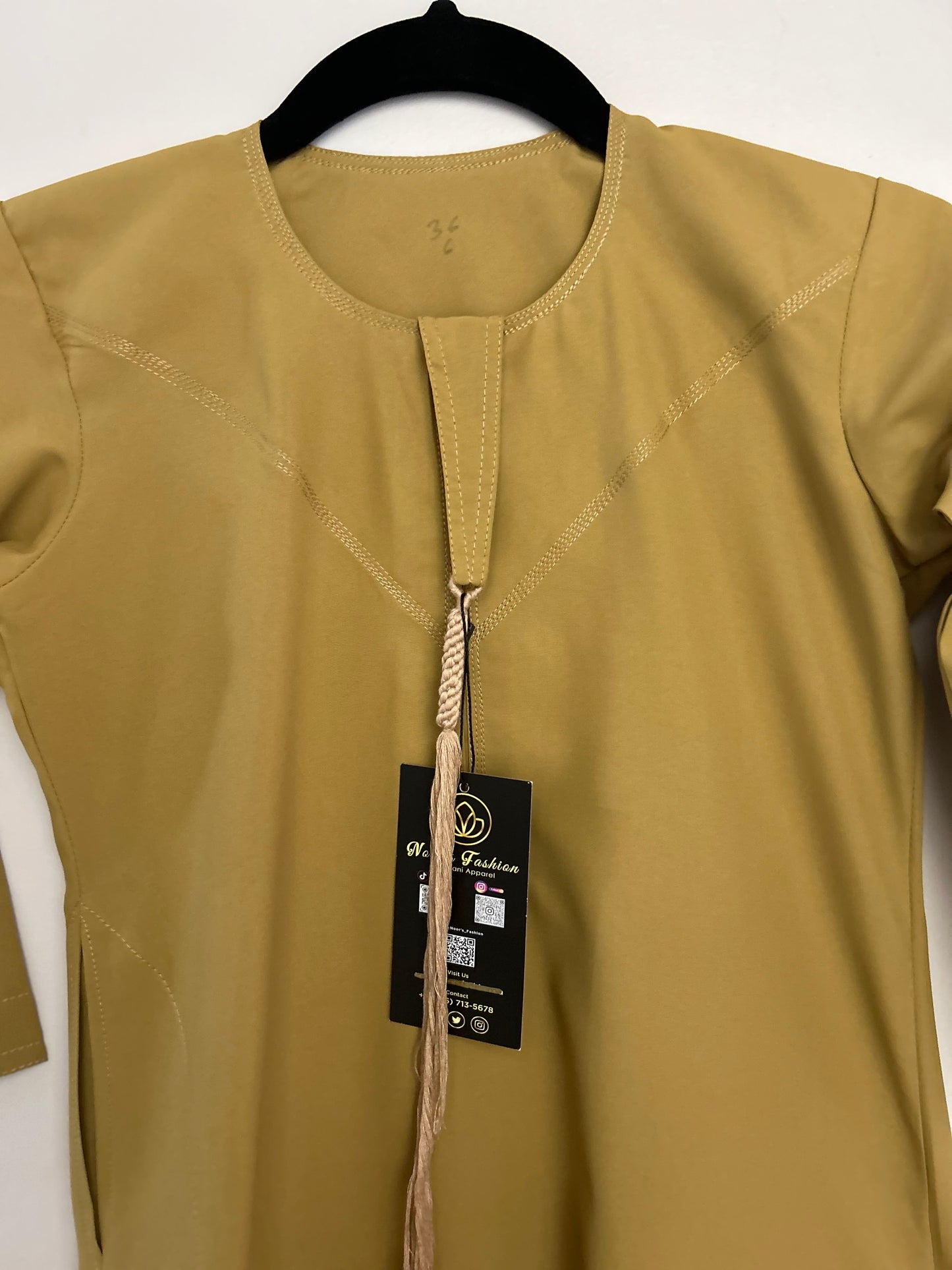 Mustard Yellow-Noor’s-Kids Thobes-Emirati Style