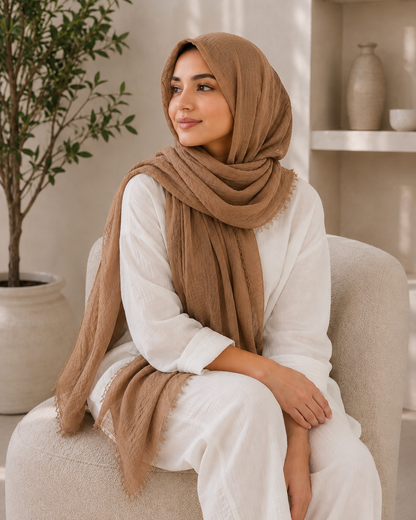 Crinkle Cotton Scarf