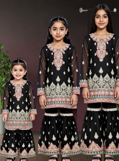 Noor’s-Black Shararah-3pc