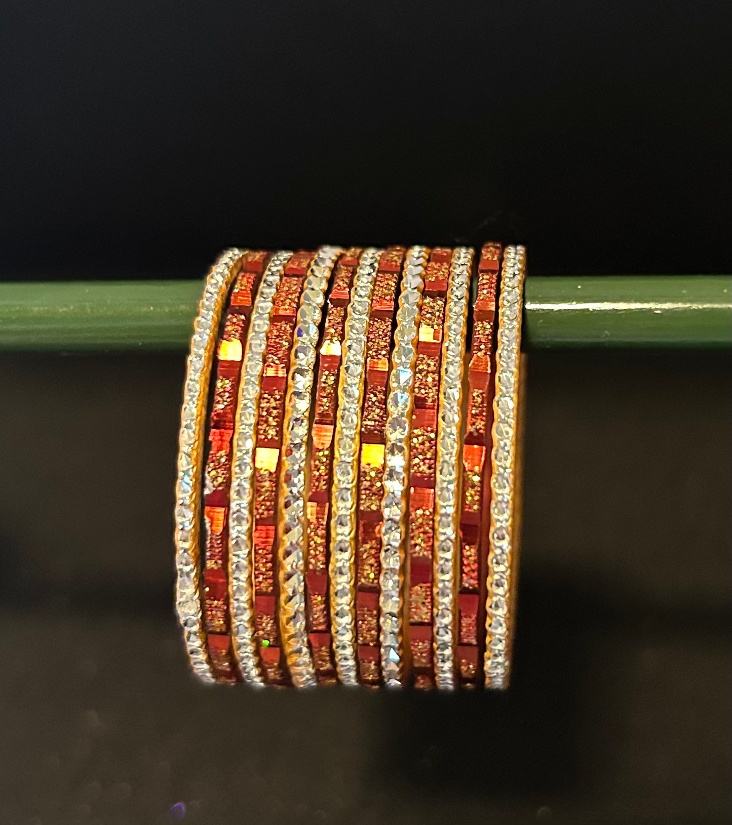 Maroon Metal Bangles 1.4