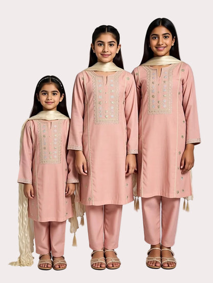Brand: Limelight-Pink Kameez Shalwar-3pc