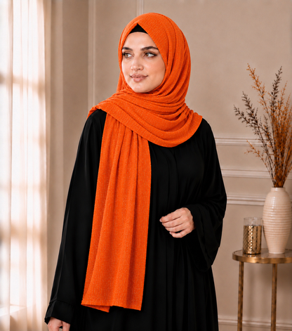 Fancy Chiffon Hijabs W/Shimmer Lines