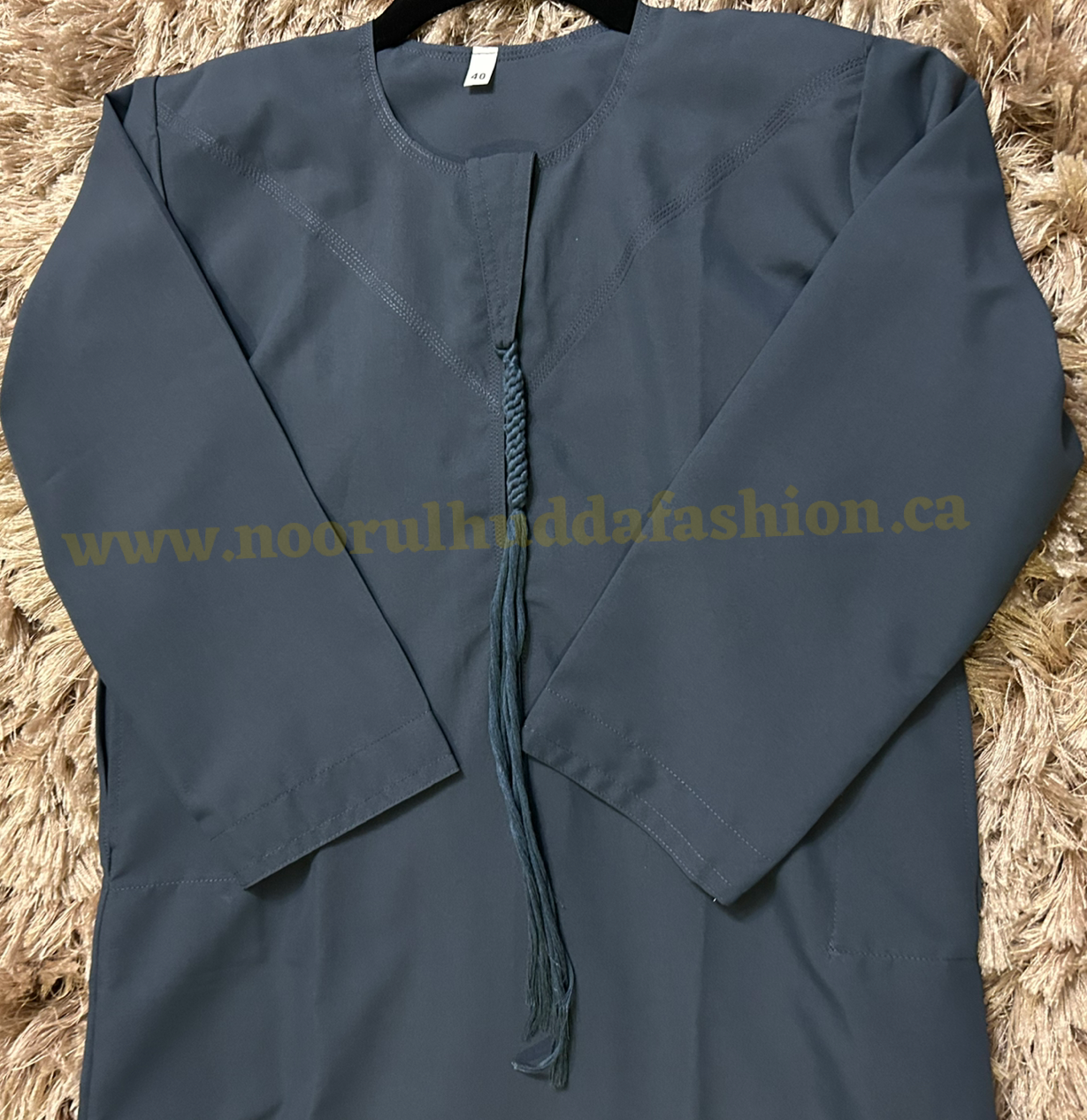 Dark Grey Blue-Noor’s-Kids Thobes-Emirati Style