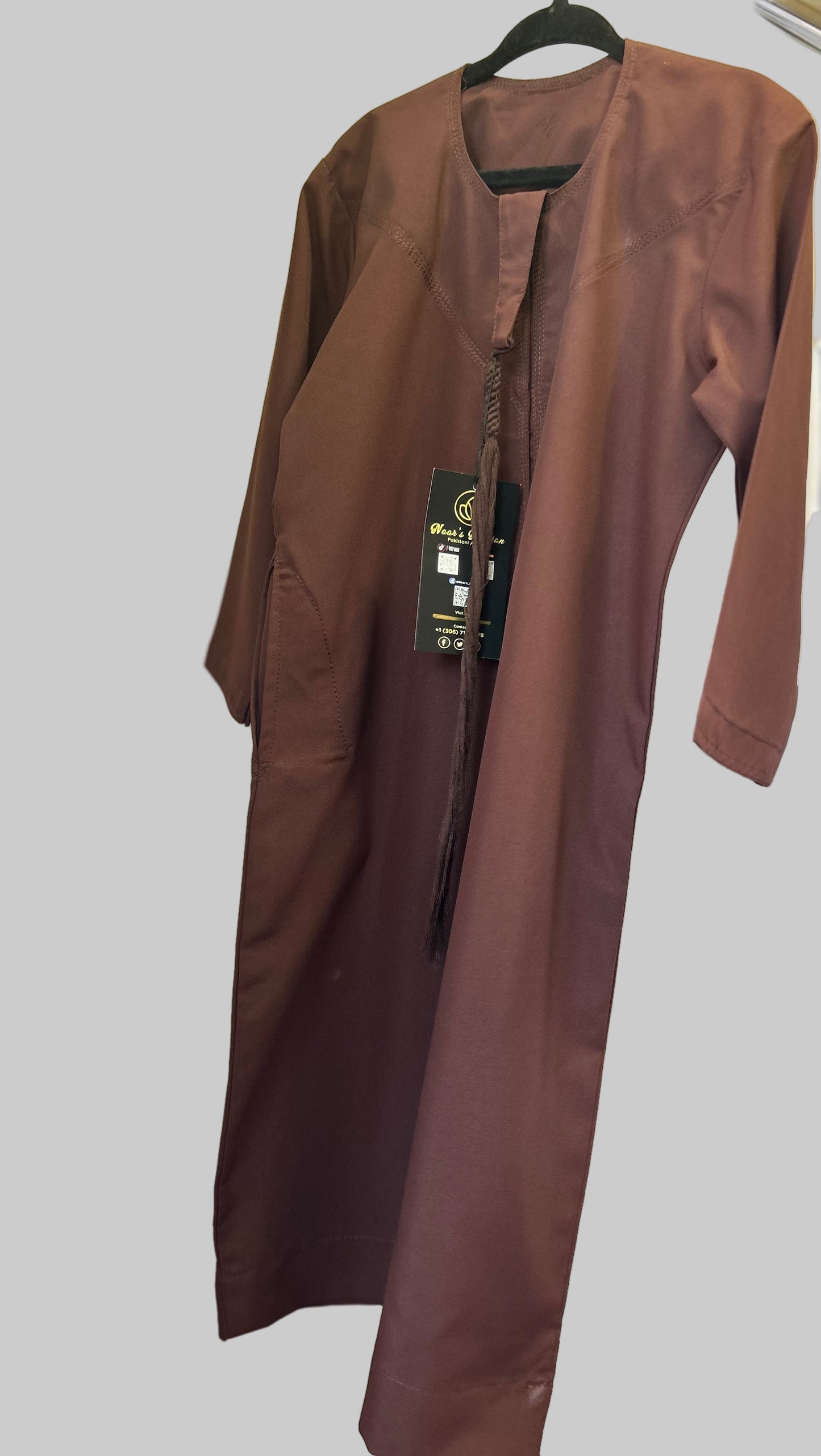 Burgundy-Kids Thobes-Emirati Style