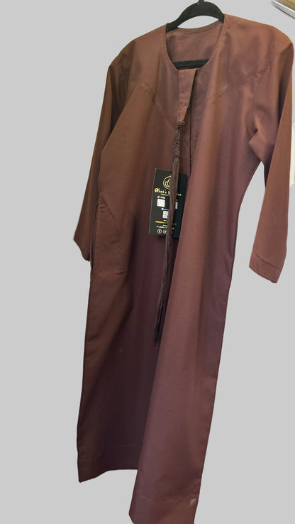 Burgundy-Kids Thobes-Emirati Style