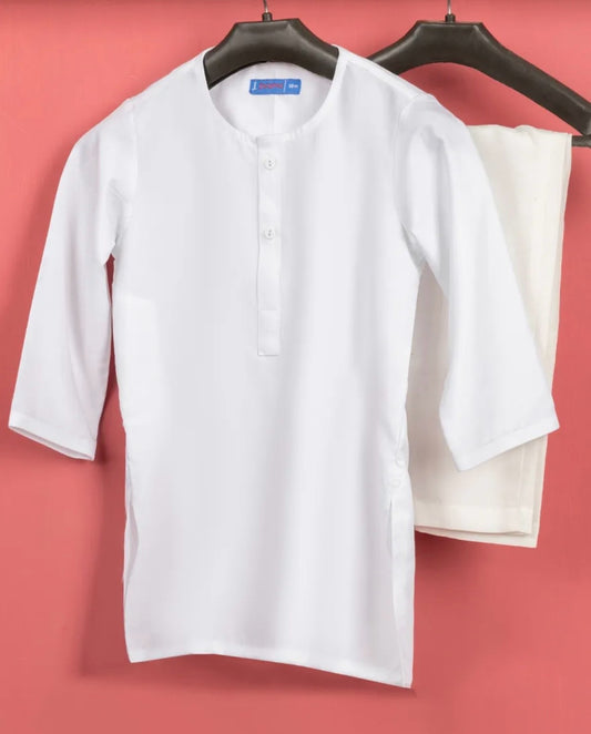 White-Kameez Shalwar-Baby Boys- J.