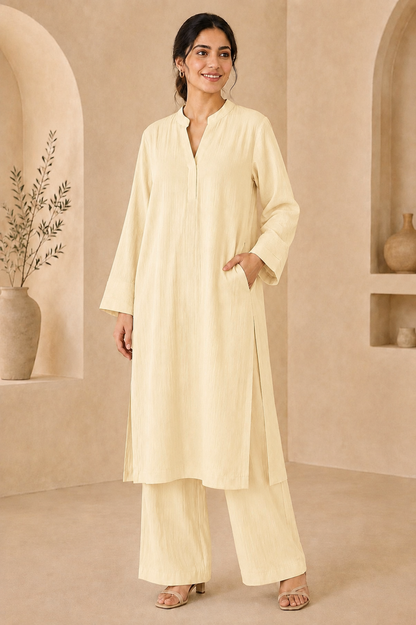 Long Length Cord Set-Cream