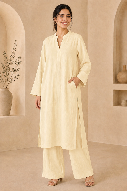 Long Length Cord Set-Cream
