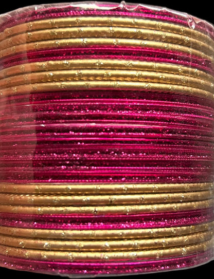 Size: 2.6 Pink  & Gold Bangles