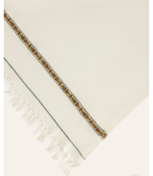 Off White-Gent’s Shawl-Brand: M.T.J