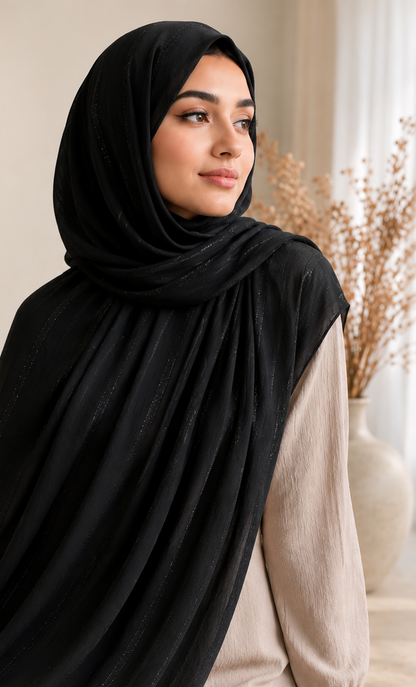 Chiffon Hijabs with Simmer Lines