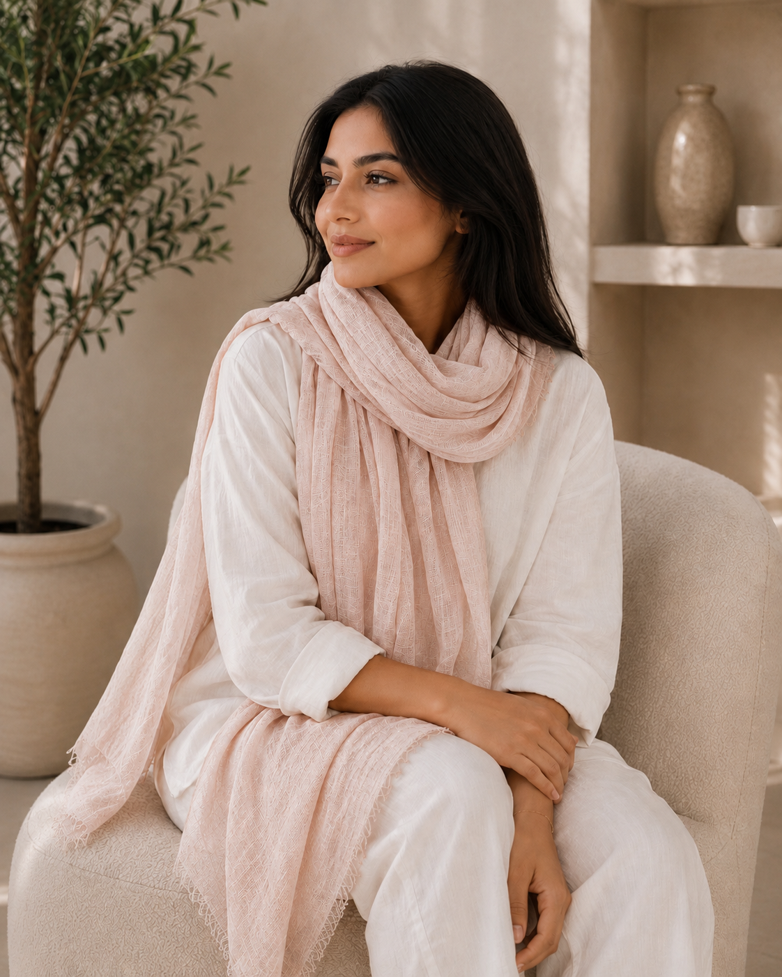 Crinkle Cotton Scarf