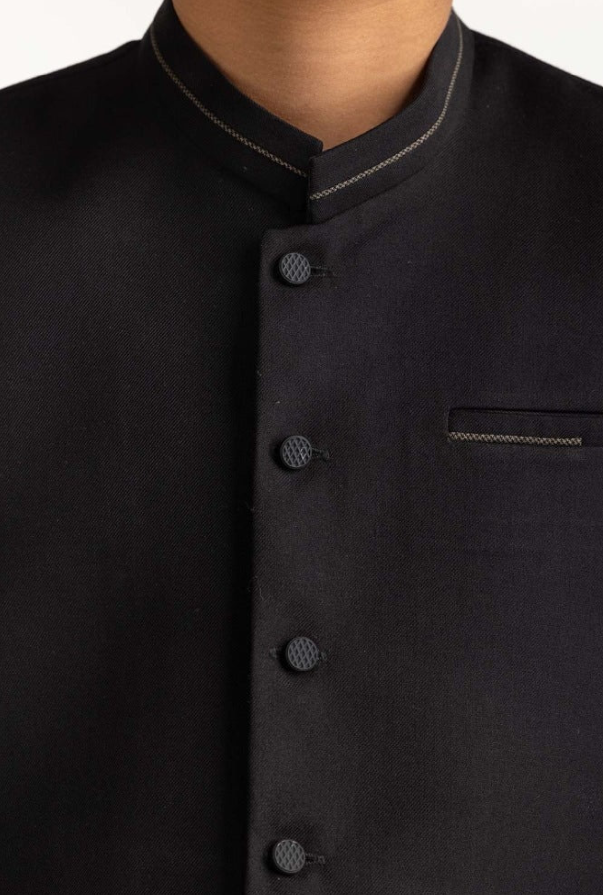 Black-Kids waistcoat 1pc-Gul Ahmed