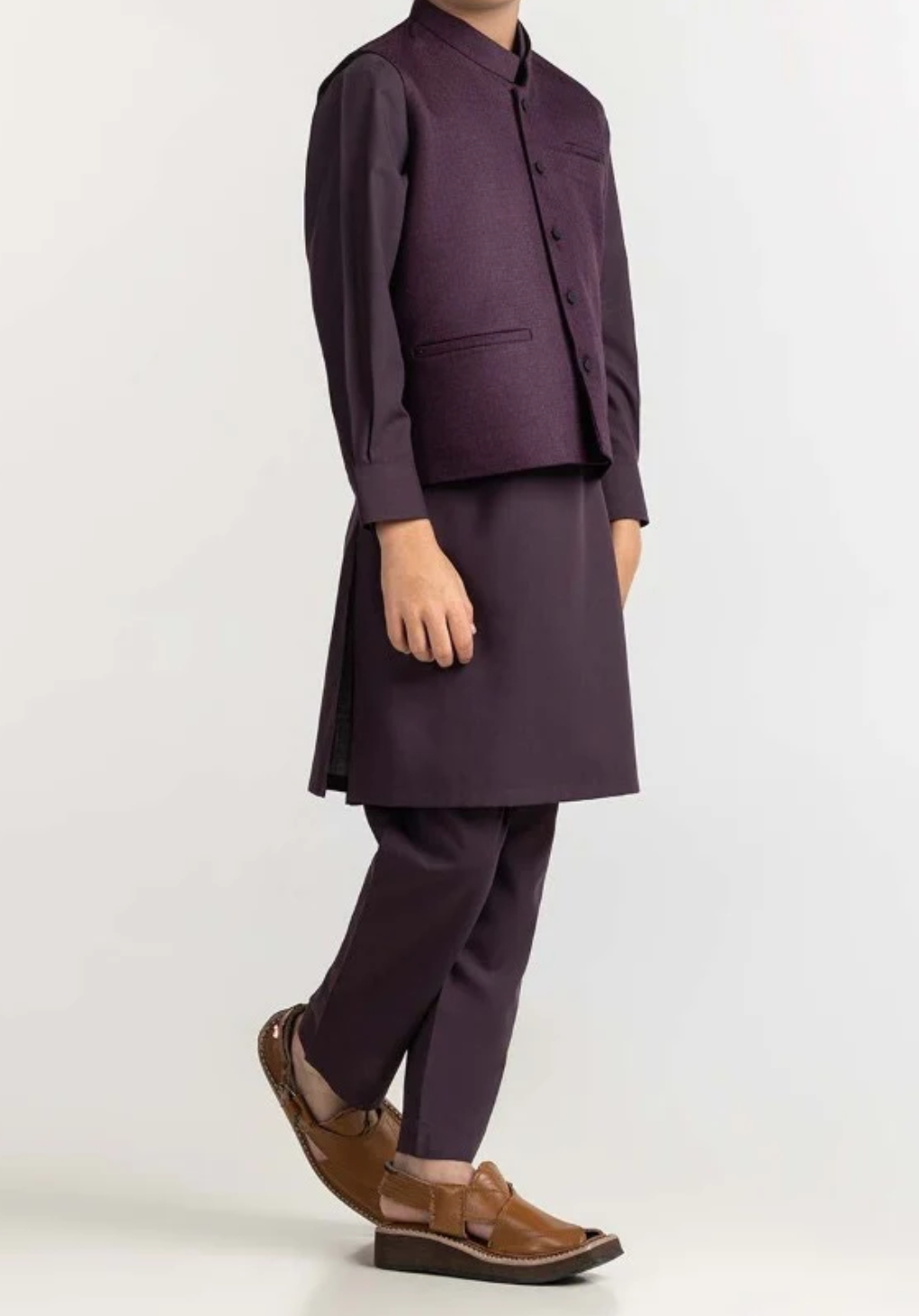 Purple-Kids-waistcoat 1Pc-Gul Ahmed