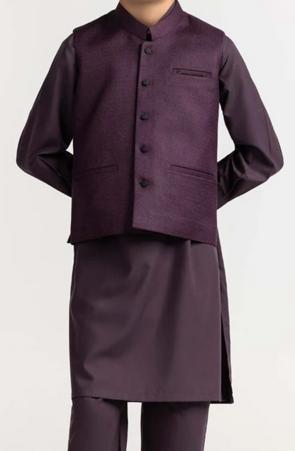 Purple-Kids-waistcoat 1Pc-Gul Ahmed