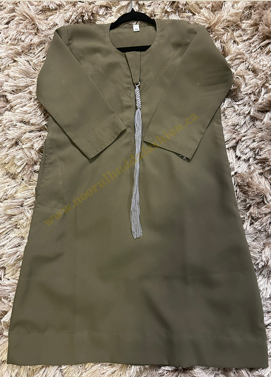 Olive Brown-Noor’s-Kids Thobes-Emirati Style