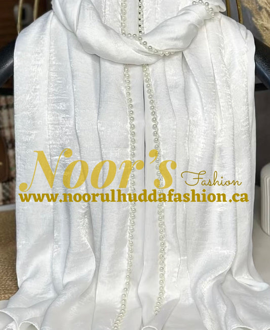 Fancy Silk Hijab with Beads