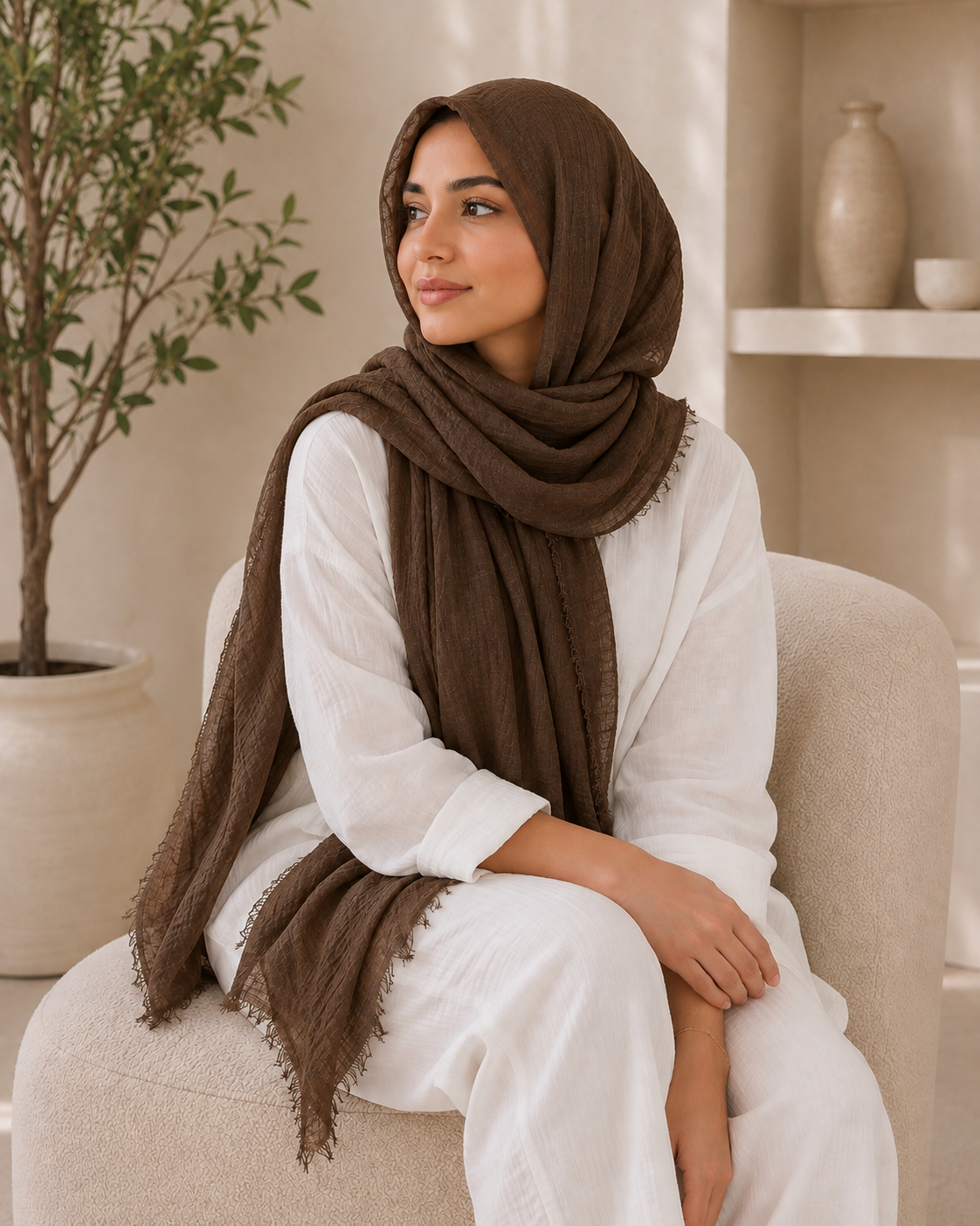Crinkle Cotton Scarf