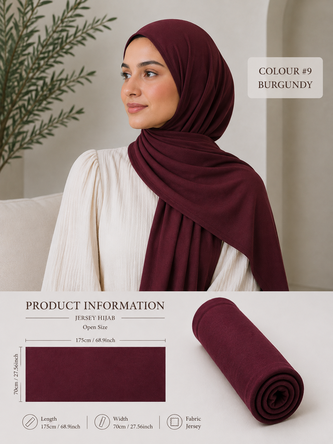Large Size Jersey Hijab