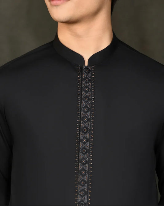 Black-Kameez Shalwar-Teen Boys-J.