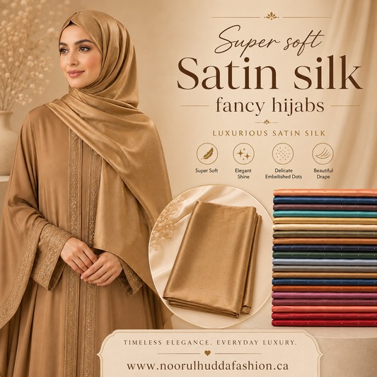 Satin Silk Fancy Hijabs