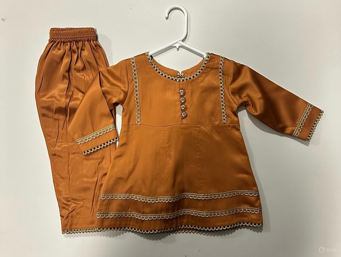 Mustard Frock Linen-Baby