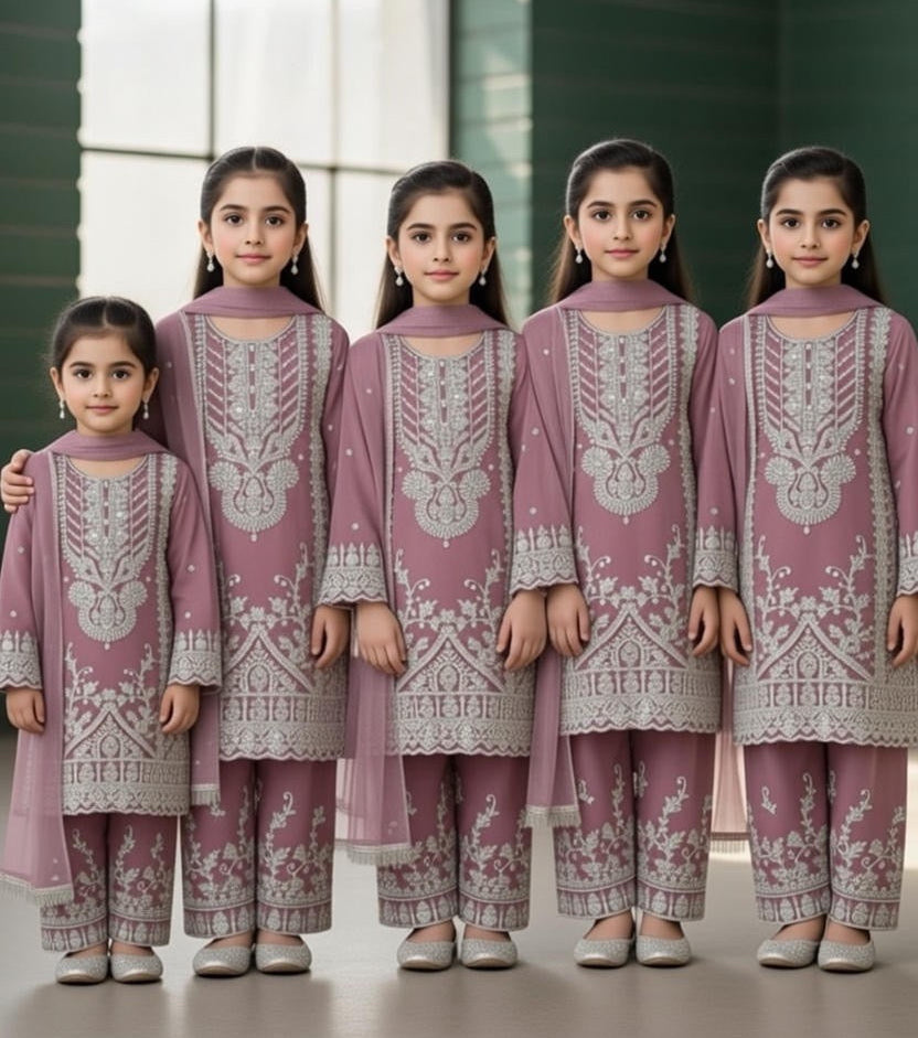 Noor’s-Mauve pink/Purple tone-3Pc