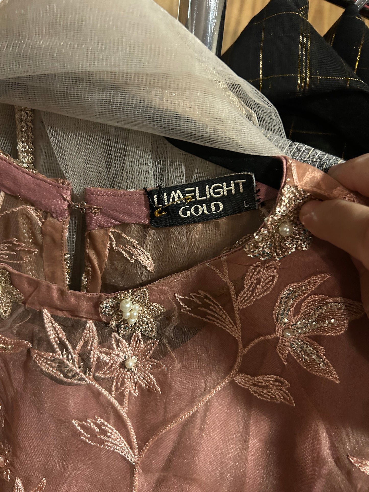 Sapphire-Llight Pink Festive Outfit