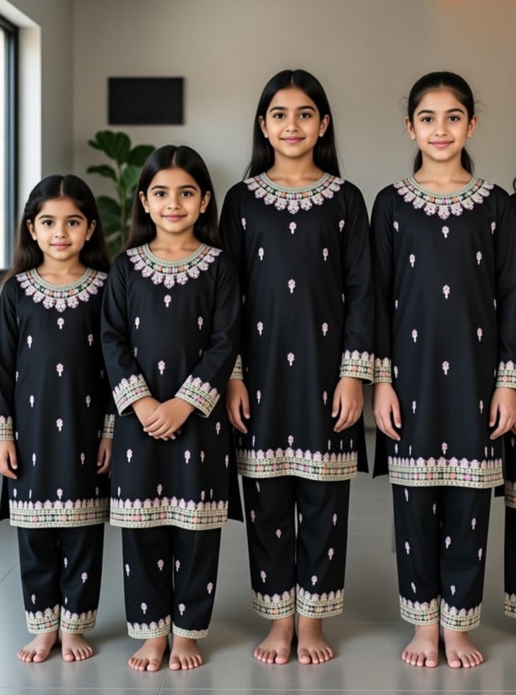 Noor’s-Black Winter Cotton-3pc