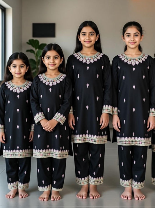 Noor’s-Black Winter Cotton-3pc