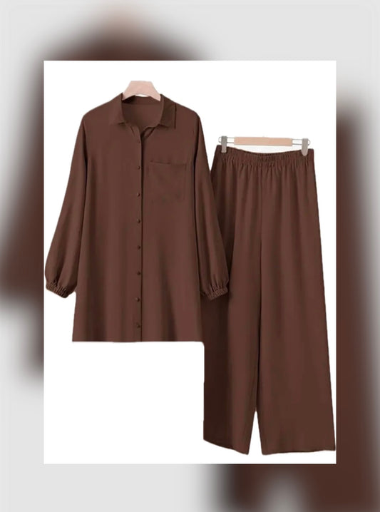 2pc Cord Set-Dark Brown