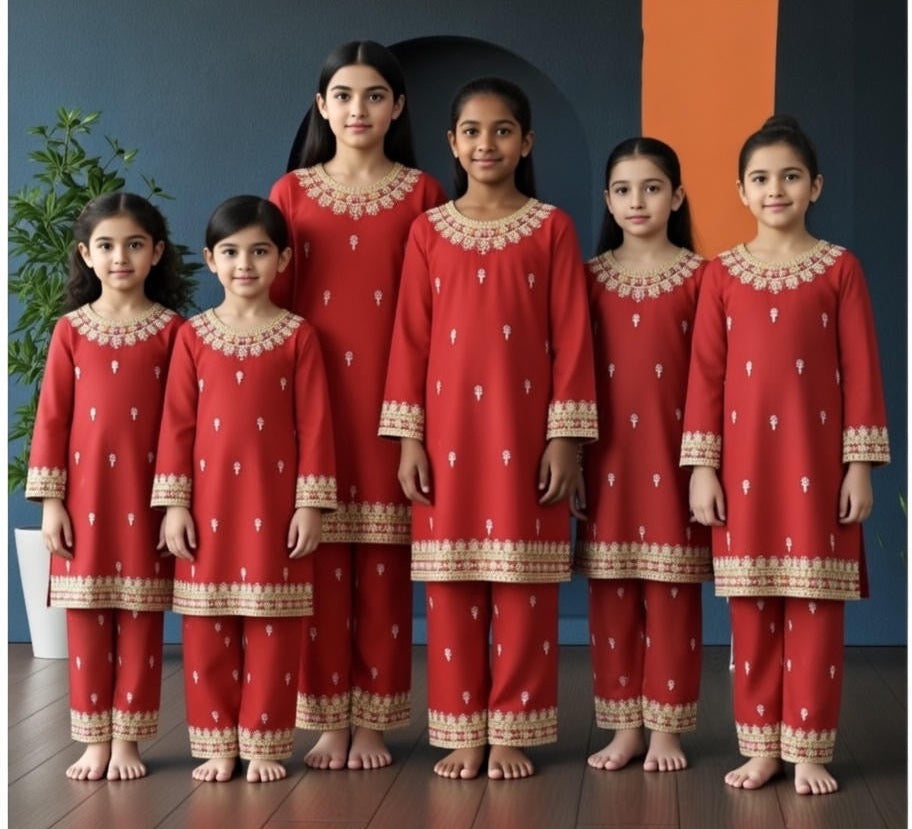 Noor’s-Red Winter Cotton-3Pc