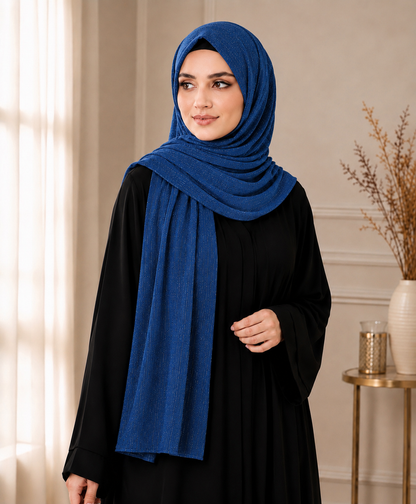 Fancy Chiffon Hijabs W/Shimmer Lines