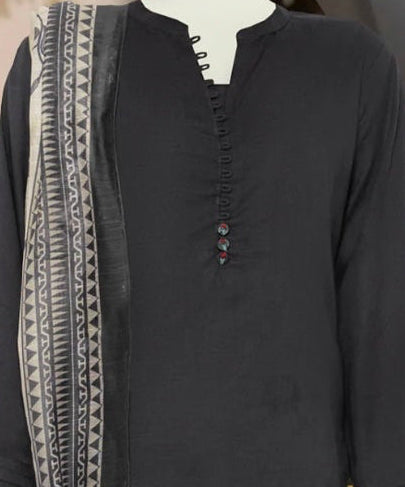 Brand:MTJ-3pc Black Jaquard