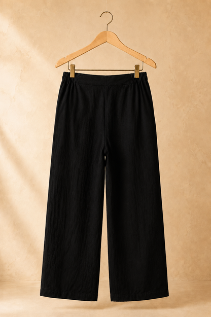 Medium Length W/Buttons-Black