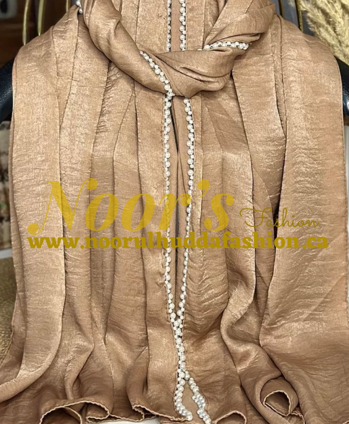 Fancy Silk Hijab with Beads