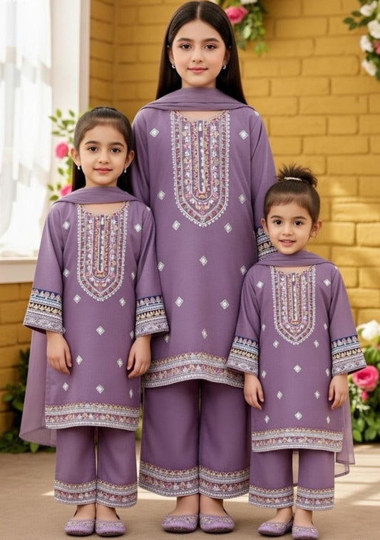 Noor’s-Lavender Kameez Shalwar-3Pc